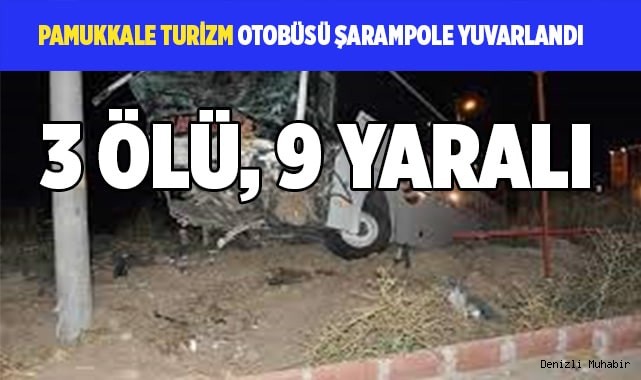 Yolcu otobüsü Şarampole yuvarlandı 3 ölü 15 yaralı