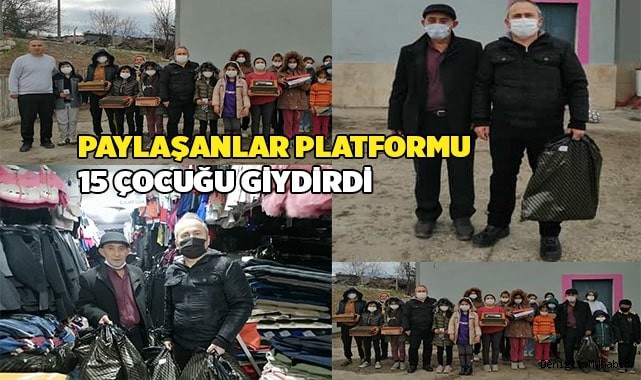 Paylaşanlar platformu 15 çocuğu giydirdi