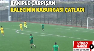 Rakiple çarpışan kalecinin kaburgası çatladı