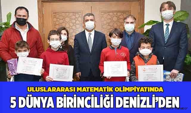 Uluslararası Matematik Olimpiyatında 5 Dünya Birinciliği Denizli’den