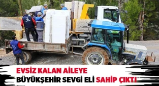 Yangının yaralarını Büyükşehir sardı