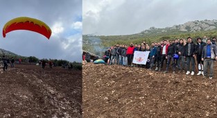 Yeni yılın ilk uçuşu Çardak’tan