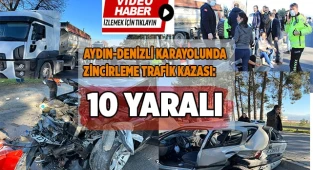 Zincirleme trafik kazası: 10 yaralı