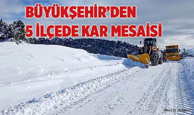 5 ilçede kar mesaisi