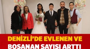 Denizli’de hem evlenen hem de boşananların sayısı arttı