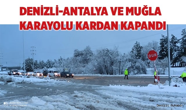 Denizli’de kar kendisini yeniden gösterdi