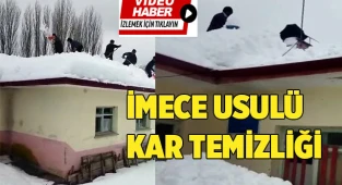 İmece usulü kar temizliği
