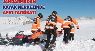 Jandarmadan kayak merkezinde afet tatbikatı