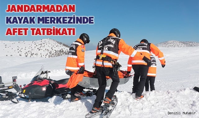 Jandarmadan kayak merkezinde afet tatbikatı