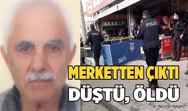 Marketten çıkarken düşen yaşlı adam hayatını kaybetti