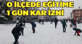 O ilçede eğitime 1 gün ara verildi