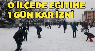 O ilçede eğitime 1 gün ara verildi