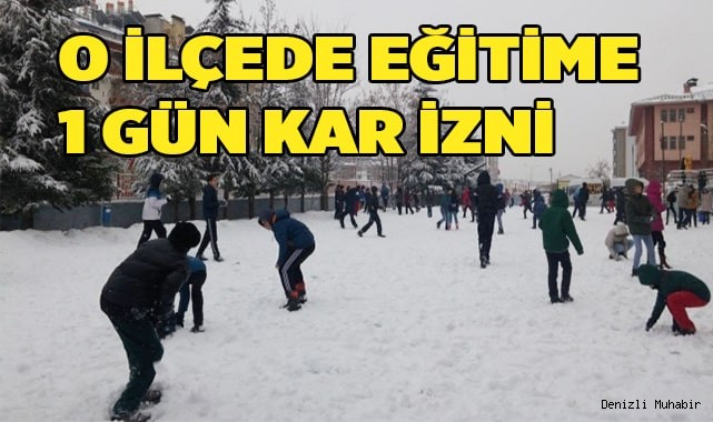 O ilçede eğitime 1 gün ara verildi