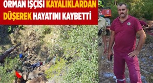 Orman işçisi kayalıklardan düşerek hayatını kaybetti
