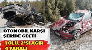 Otomobil karşı şeride geçti: 1 ölü, 2’si ağır 4 yaralı