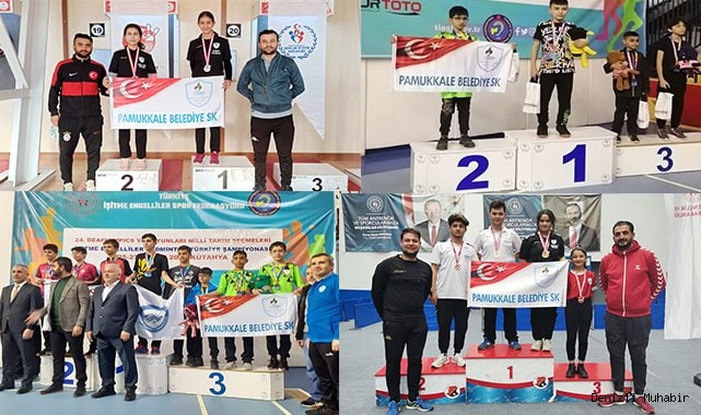 PAMUKKALE SPORCULAR HAFTA SONUNDA 24 MADALYA KAZANDI