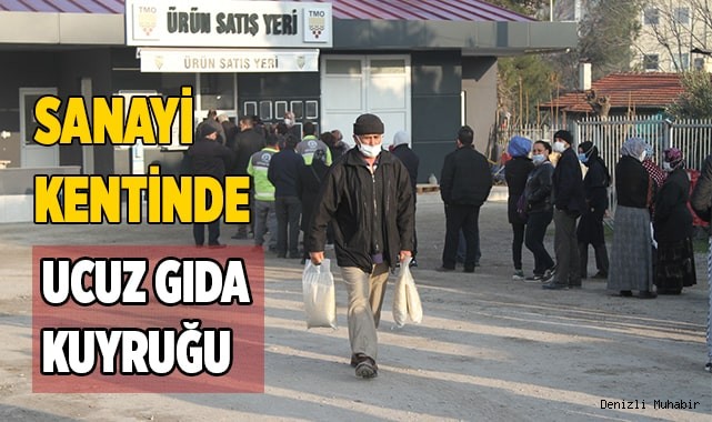 Sanayi kentinde ucuz gıda kuyruğu