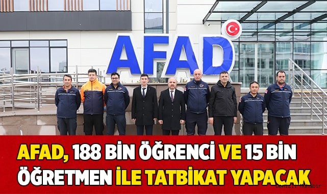 AFAD, 188 bin öğrenci ve 15 bin öğretmen ile tatbikat yapacak