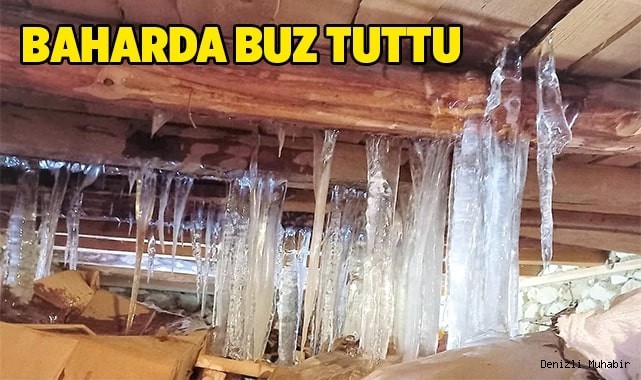 Bahar ayında buz tuttu