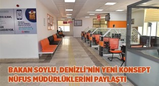 Bakan Soylu, Denizli’nin yeni konsept nüfus müdürlüklerini paylaştı