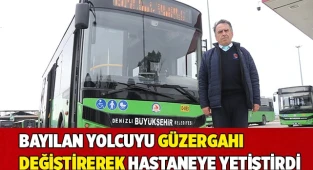 Bayılan yolcuyu güzergahı değiştirerek hastaneye yetiştirdi