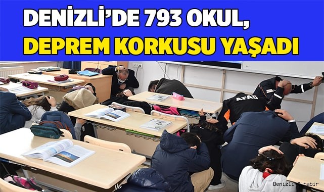Denizli’de 793 okulda eş zamanlı korku