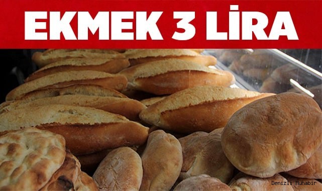 Denizli'de ekmek zamlandı