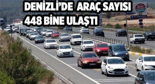 Denizli'de toplam araç sayısı 447 bin 782'ye ulaştı