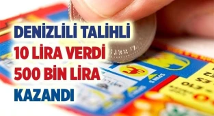 Denizlili Talihli, Kazı Kazandan 500 bin lira kazandı