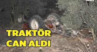 Sürücü devrilen traktörün altında kaldı