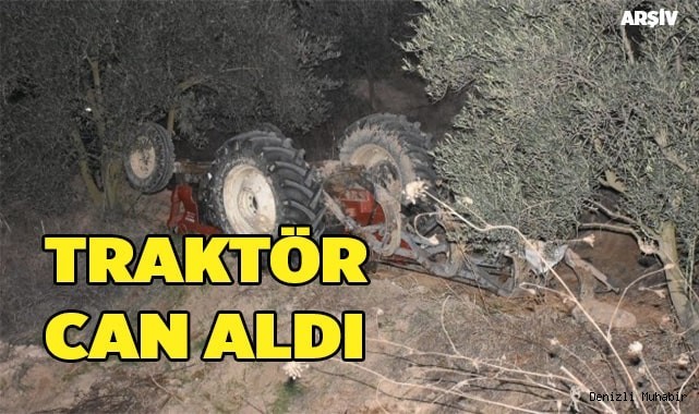 Sürücü devrilen traktörün altında kaldı
