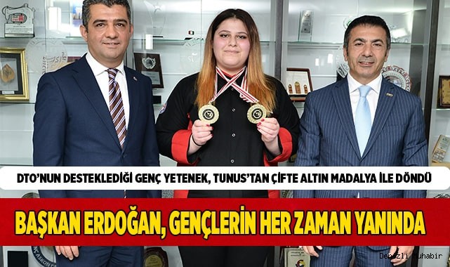 DTO’nun Desteklediği Genç Yetenek, Tunus’tan Çifte Altın Madalya ile Döndü