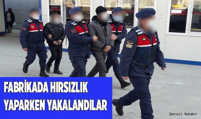 Hırsızlık için girdikleri fabrikada suçüstü yakalandılar