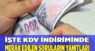 İşte KDV indiriminde merak edilen soruların yanıtları