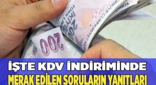 İşte KDV indiriminde merak edilen soruların yanıtları