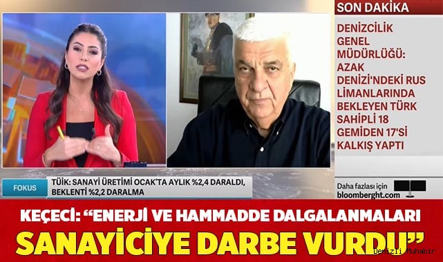 Keçeci: 'Sanayi üretiminin verileri eksi yönde'
