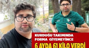 Kurduğu takımında forma giyemeyince 6 ayda 61 kilo verdi