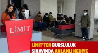 LİMİT’TEN BURSLULUK SINAVINDA ANLAMLI HEDİYE