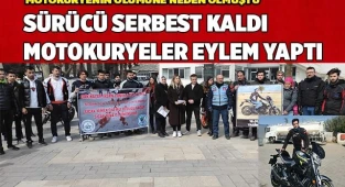 Motokuryeler, sürücünün tahliye edilmesine tepki gösterdi