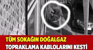 Sokaktaki doğalgaz topraklama kablolarını kese kese gitti