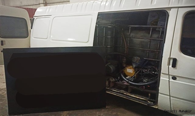 Tank içerisinde gizlenen 2 ton 800 litre kaçak akaryakıt ele geçirildi