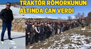 Traktör römorkunun altında kalan işçi hayatını kaybetti