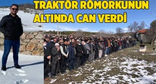 Traktör römorkunun altında kalan işçi hayatını kaybetti