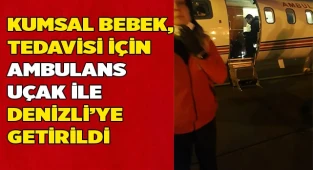 Uçak ambulans Kumsal bebek için havalandı