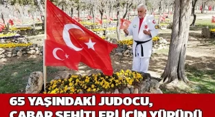 65 yaşındaki judocu, Cabar’da şehit edilen 83 kişi için yürüdü