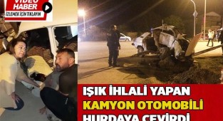 Araçta sıkışan kadın zorla kurtarıldı