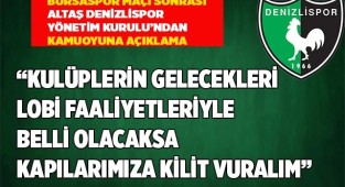 Denizlispor Yönetim Kurulu'ndan kamuoyuna açıklama
