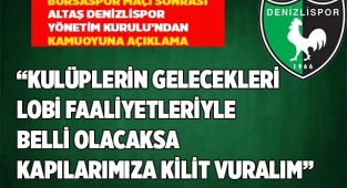 Denizlispor Yönetim Kurulu'ndan kamuoyuna açıklama