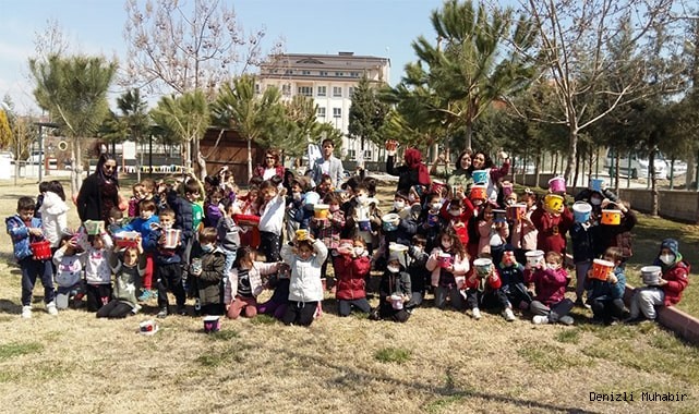 Minik öğrenciler sürdürebilir dünya için etkinliklere katılıyor