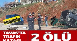 Tavas-Tekke mahallesinde trafik kazası 2 ölü